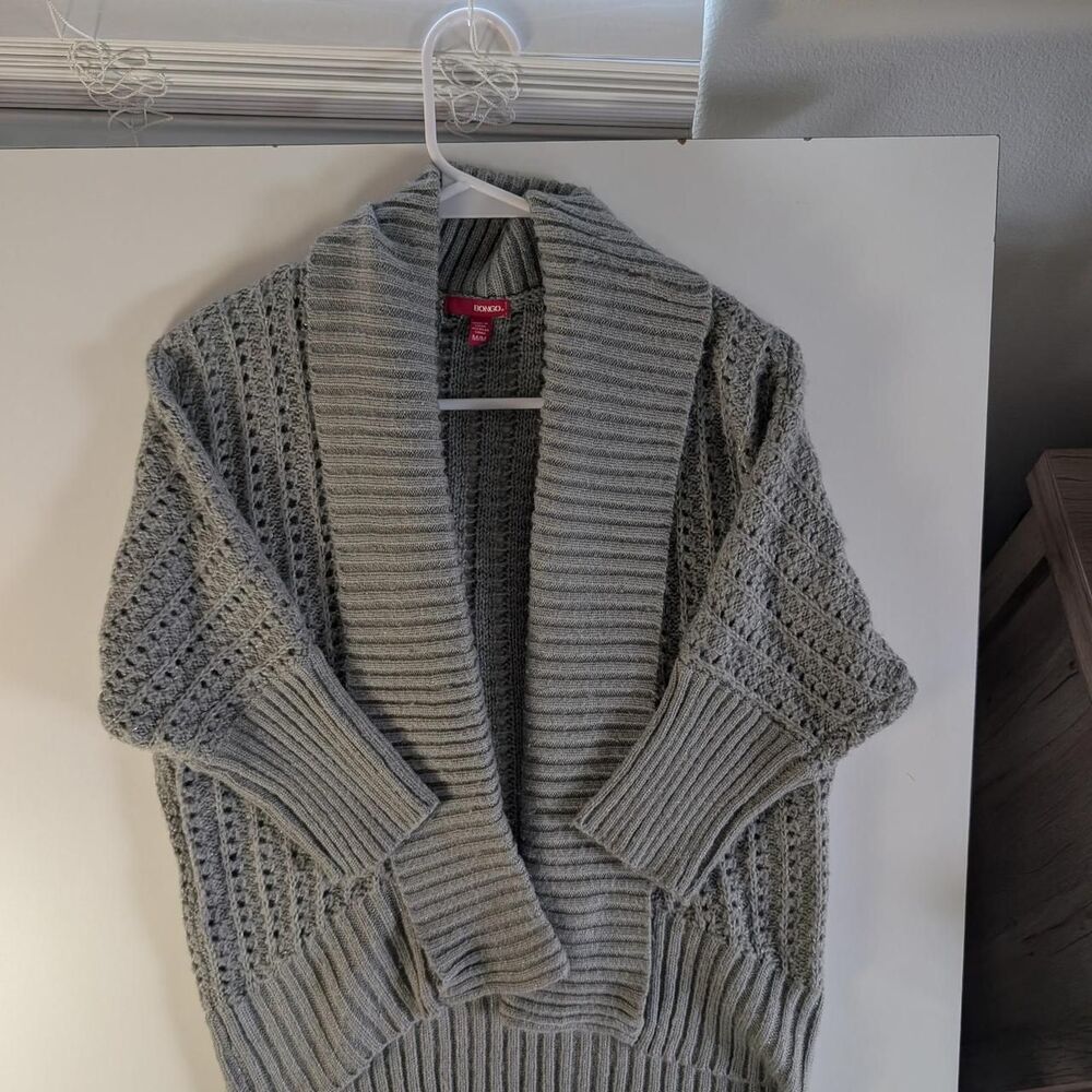Bongo Women's Grey and Silver Cardigan
